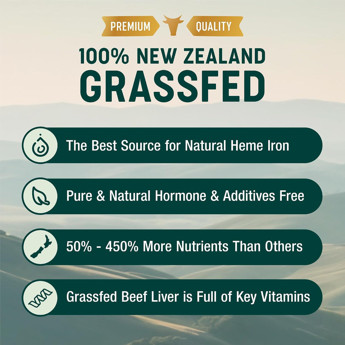 One Earth Health Cápsulas de Hígado de Res – Folato (vitamina B9): Importante para el crecimiento de los tejidos – Image 4