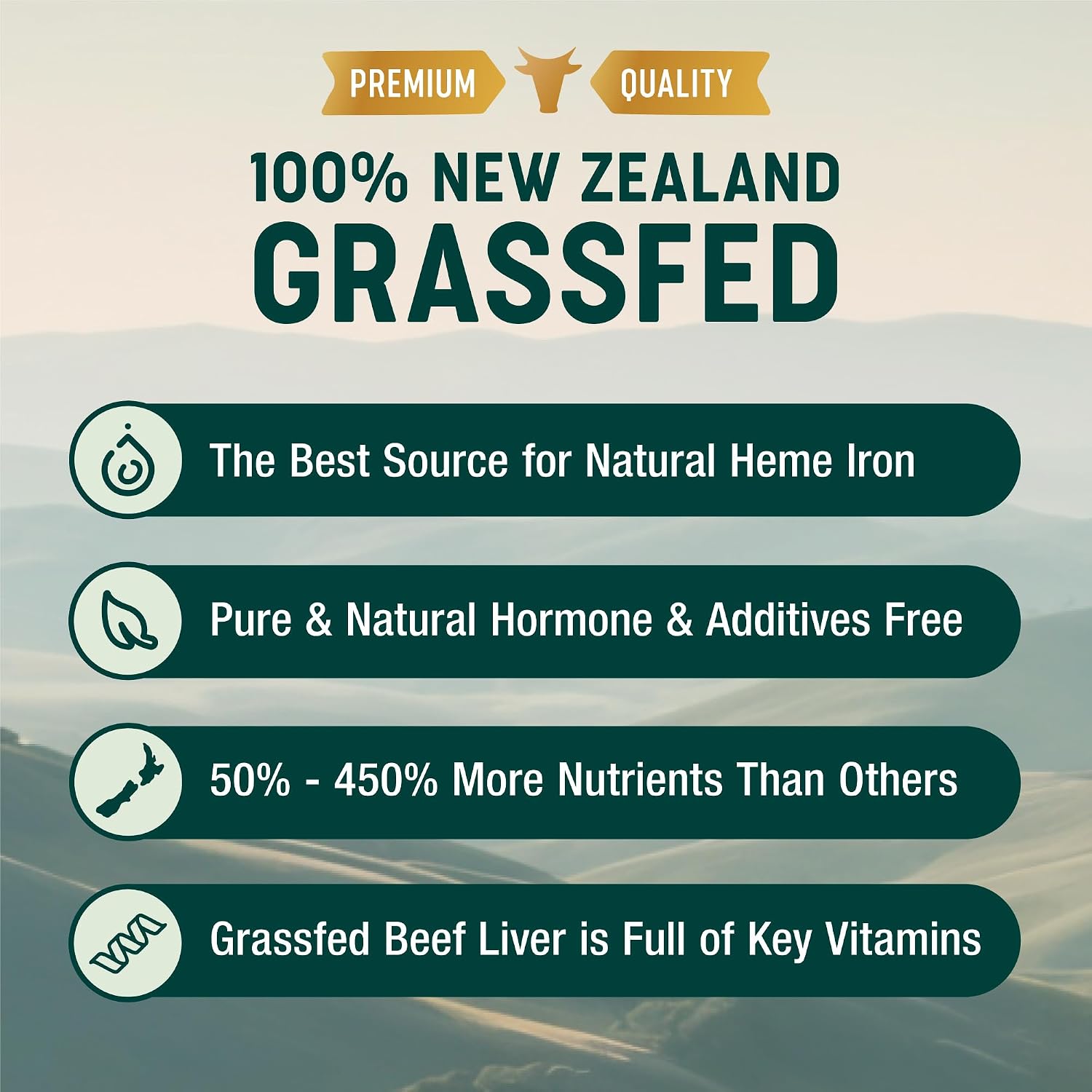 One Earth Health Cápsulas de Hígado de Res Desecado Grass-Fed, 3000 mg, 200 Cápsulas