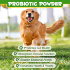 Probióticos en Polvo para Perros - Suplemento Digestivo con Prebióticos y Enzimas - 120 Dosis