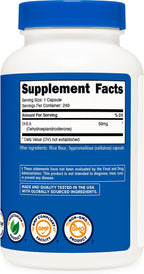 Nutricost DHEA 50mg, 240 Cápsulas - Sin Gluten, Sin Soja, No GMO