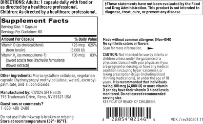 SFI Health Vitamina D Plus K - D3 5000 UI y – Coagulación sanguínea: La vitamina K contribuye a la coagulación – Image 4