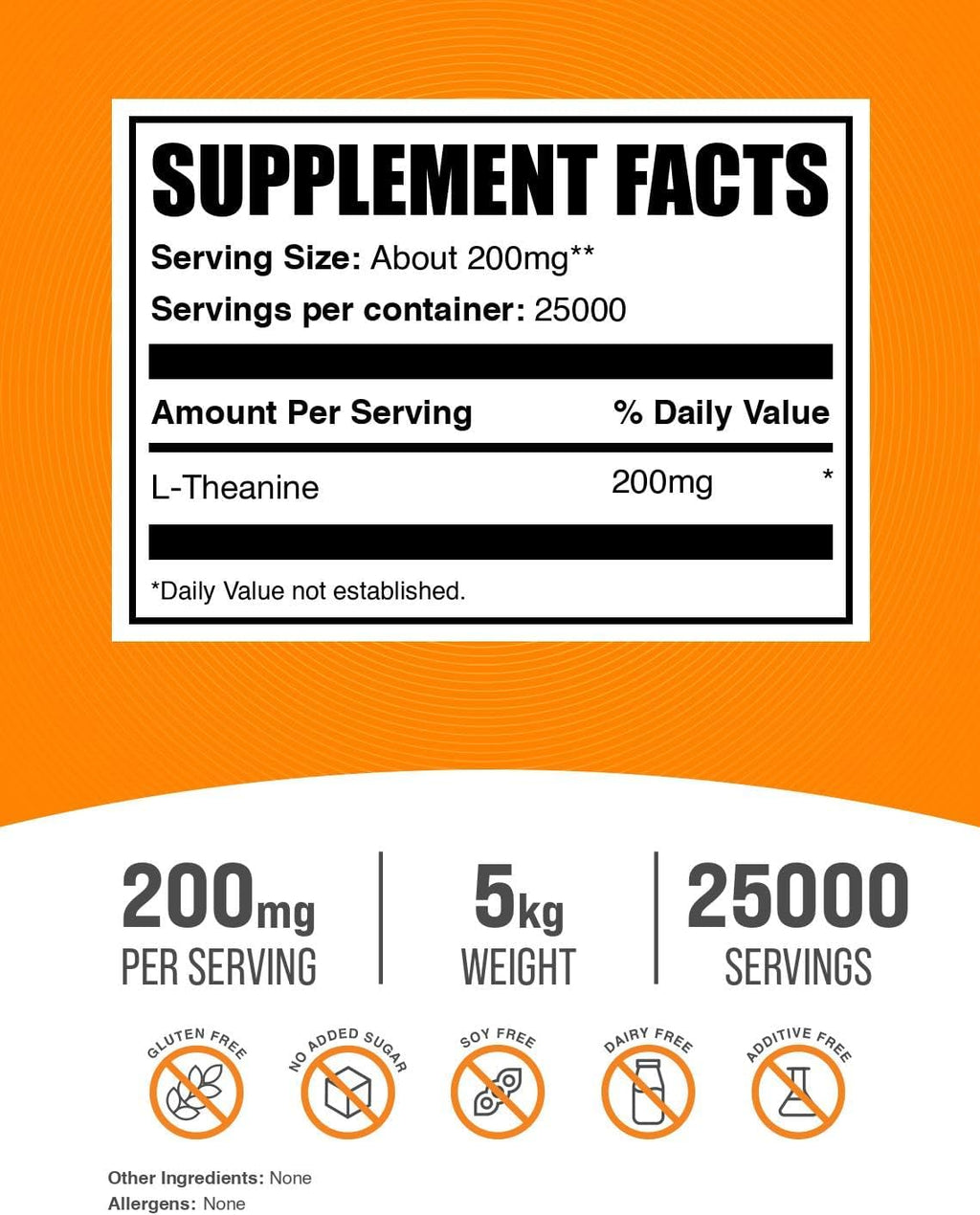 BulkSupplements L-Theanine en Polvo (5kg)