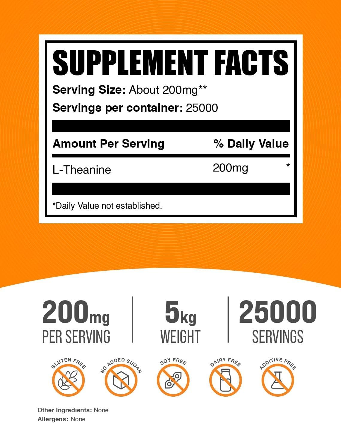 BulkSupplements L-Theanine en Polvo (5kg)