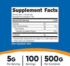 Nutricost D-Ribosa en Polvo - 500 g (5000 mg por Ración)