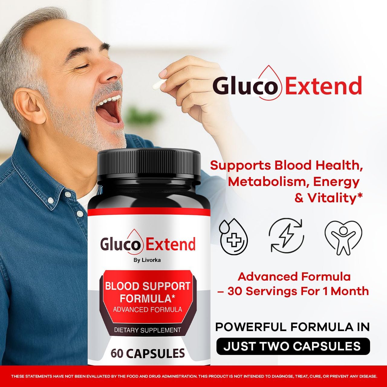 (3 Pack) Gluco Extend - Cápsulas para Apoyar Niveles Saludables, Ingredientes Naturales, Fórmula Avanzada, 180 Cápsulas para 3 Meses
