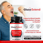 Gluco Extend - Cápsulas para Apoyar Niveles Saludables (2 Pack, 120 Cápsulas)