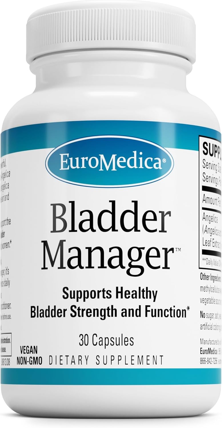 Euromedica Bladder Manager - 30 Capsules - Clinically Studied Herbal Supplement - Supports Bladder Strength and Urinary Tract Function - Formulated for Men and Women - 30 Servings