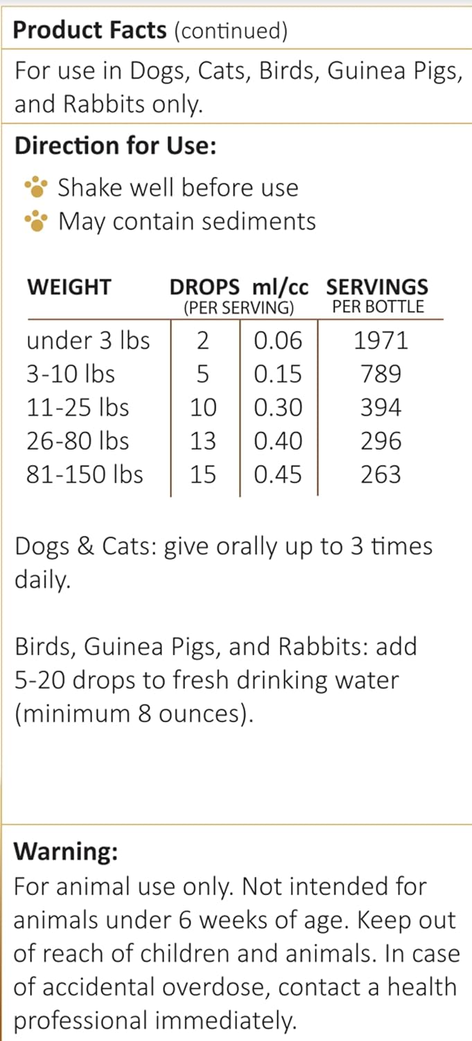 Amber NaturalZ DermaNERV Suplemento Herbal para Perros, Gatos, Aves, Cobayas y Conejos | Apoyo al Sistema Nervioso | Comportamiento Equilibrado | Funciones Nerviosas Saludables 118 ml
