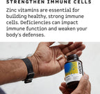 Kion Immune - Suplemento de Vitamina C y Zinc - 500 mg de Vitamina C (Ácido Ascórbico) y 10 mg de Zinc - 120 Cápsulas