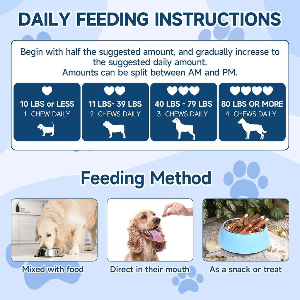 Woyamay Probióticos para Perros, 200 Snacks Blandos - Salud Digestiva e Inmunidad