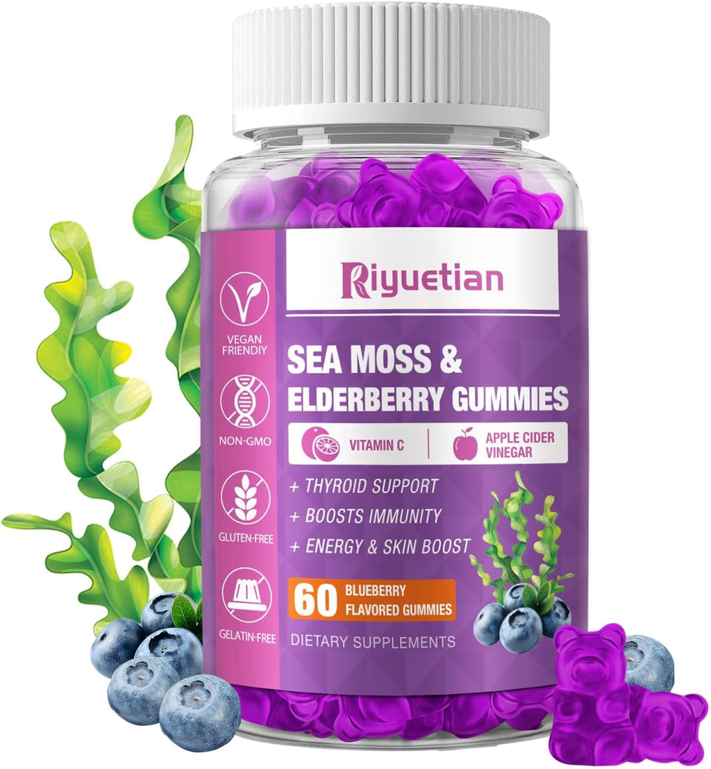 Gomitas de Musgo Marino y Saúco con Vitamina C, D y Zinc - 60 unidades