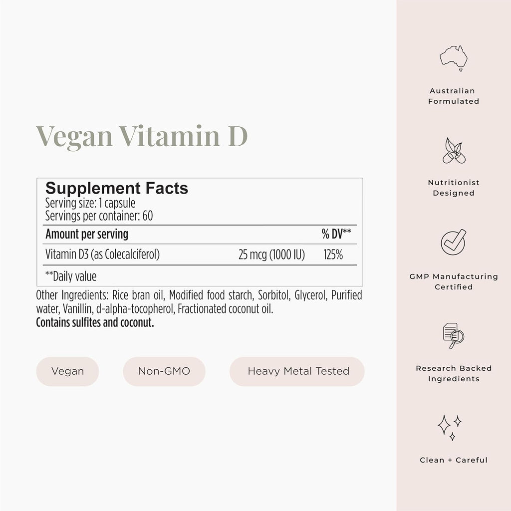 JSHealth Vitamina D3 1000 UI - 60 Comprimidos Veganos
