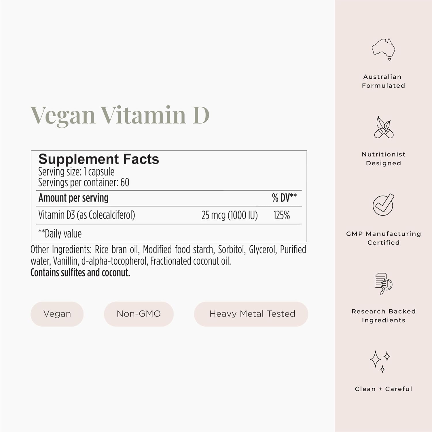 JSHealth Vitamina D3 1000 UI - 60 Comprimidos Veganos