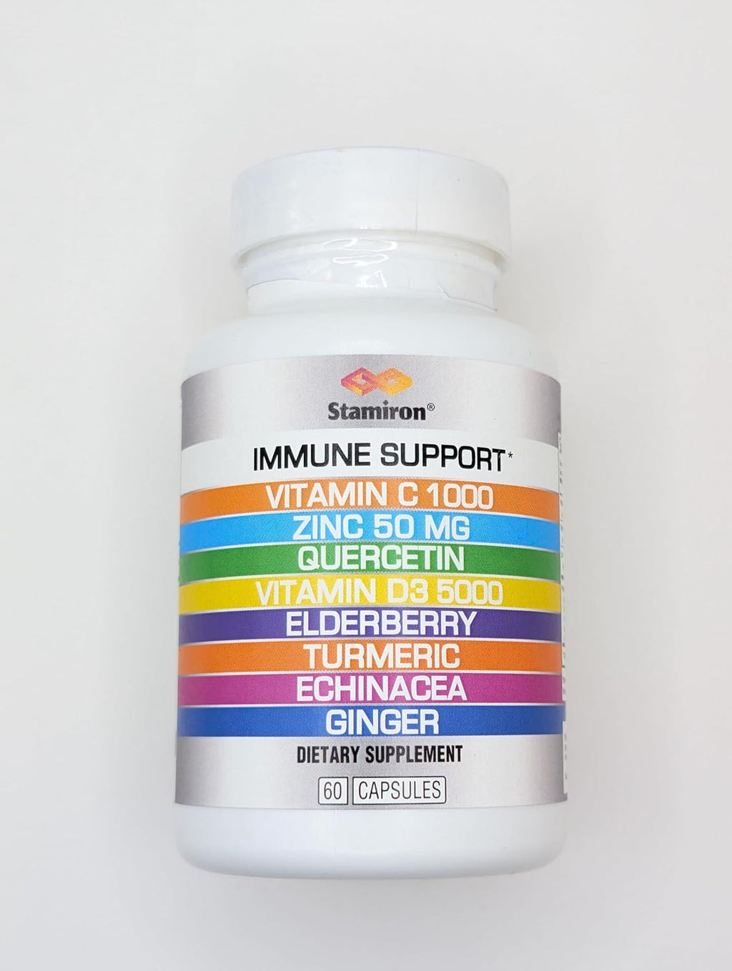 Apoyo Inmune 8 en 1: Quercetina, Zinc, Vitamina C y D3 - 60 Cápsulas