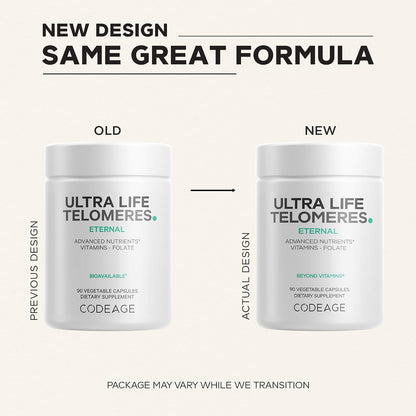 Codeage Ultra Life Telómeros - Suplemento – Vitamina D3: La vitamina D contribuye al funcionamiento normal del – Image 3