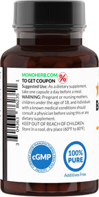 MONOHERB Beta 1,3/1,6 Glucan 500 mg - 90 Cápsulas Veganas
