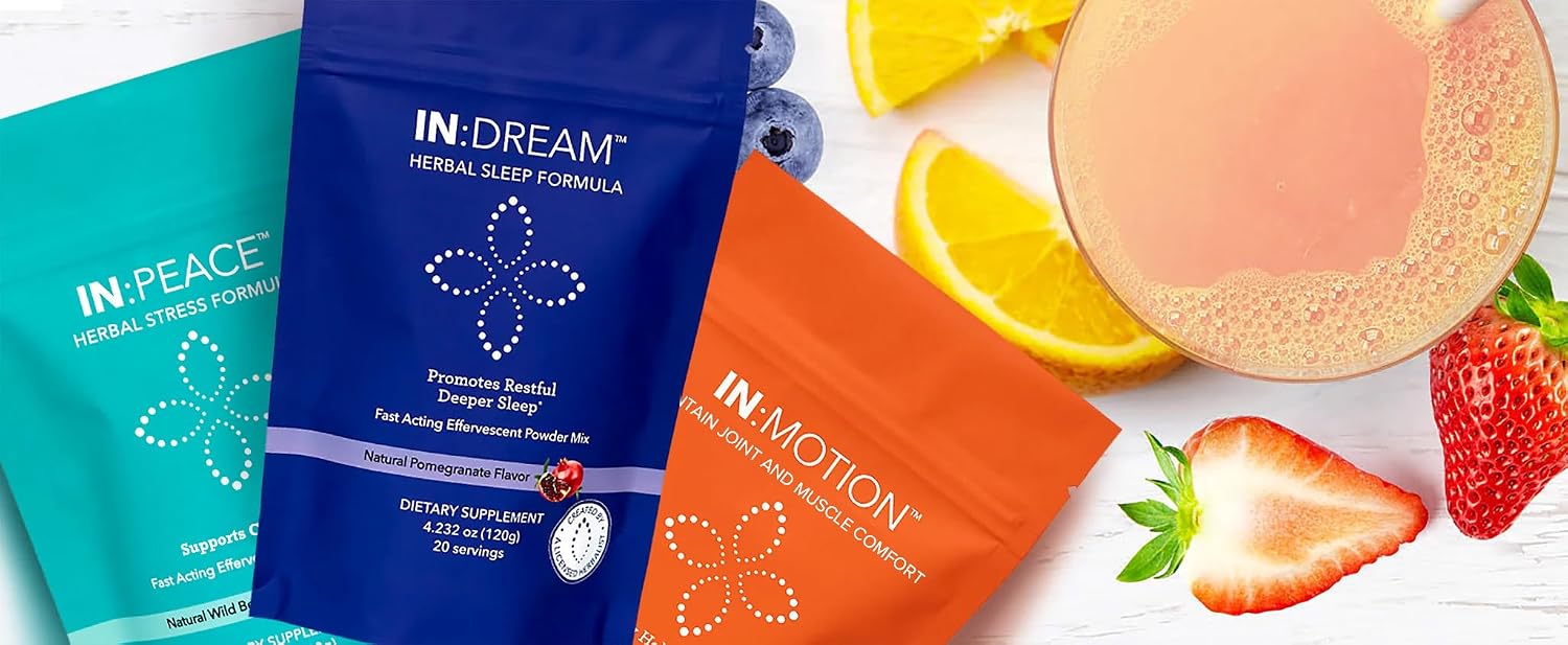 IN:Peace Fórmula Calmante Herbal - 20 Dosis, Sabor Wild Berry - Mezcla de 9 Hierbas Adaptógenas