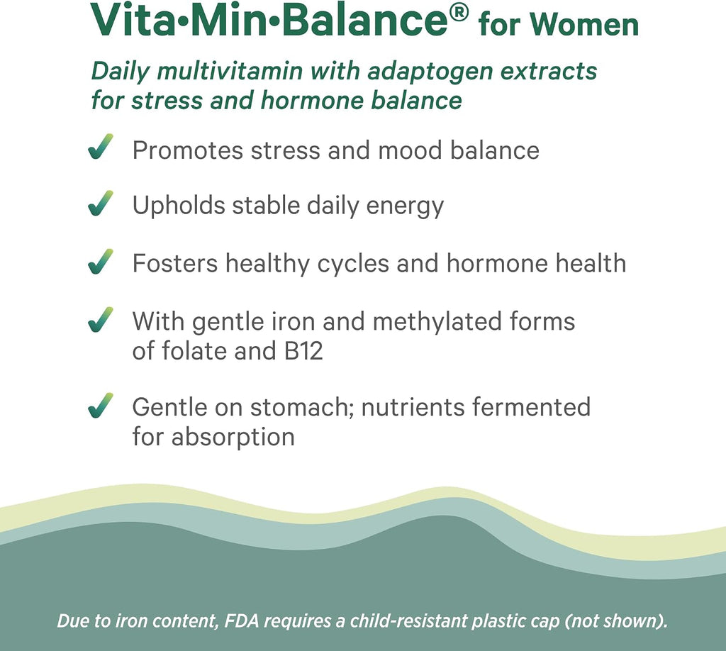 PURE SYNERGY Vita·Min·Balance - Multivitamínico para Mujeres con Hierro (60 Comprimidos)