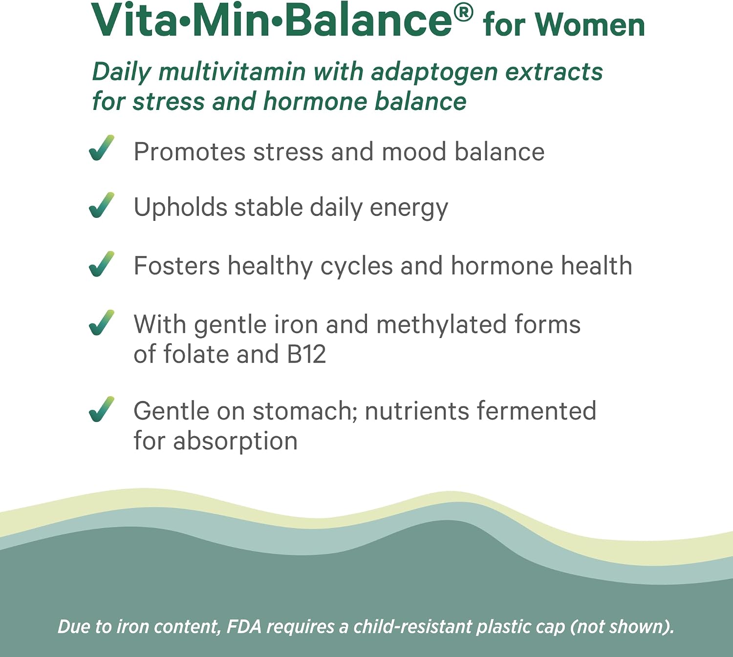 PURE SYNERGY Vita·Min·Balance - Multivitamínico para Mujeres con Hierro (60 Comprimidos)