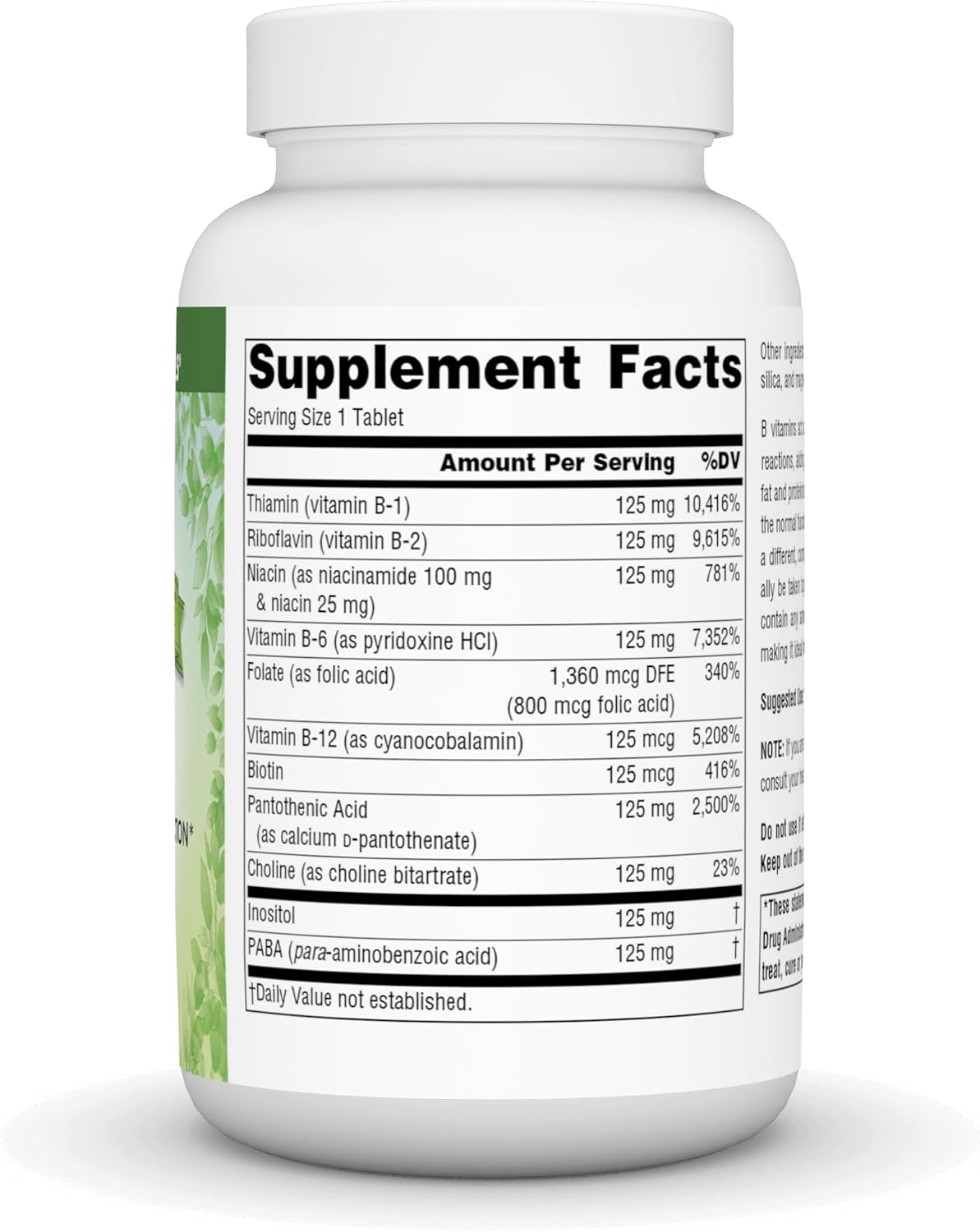 Source Naturals Vegan True B-125, Supports Energy Production*, 125 mg - 60 Tablets