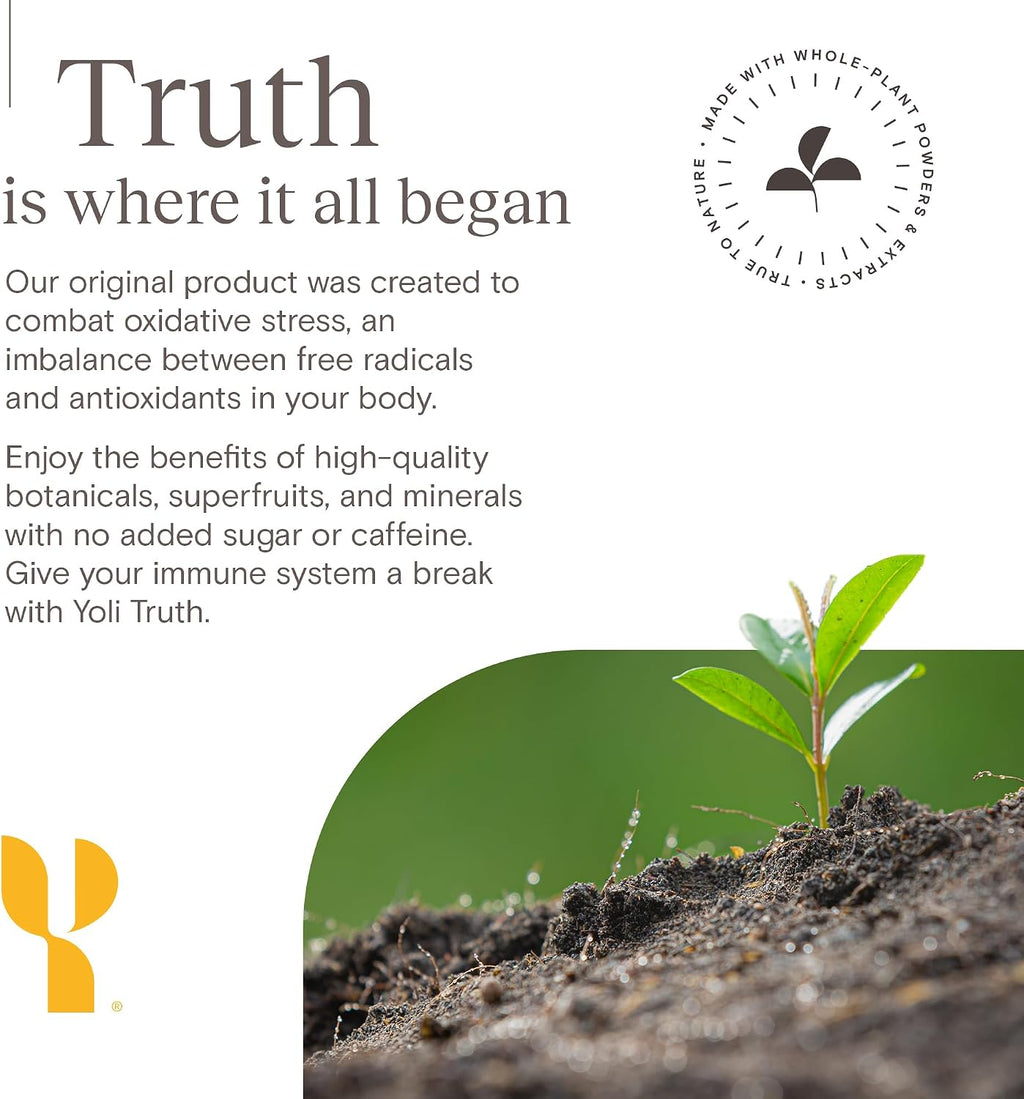 Yoli Truth Apoyo Antioxidante e Inmunitario, Sabor Cítrico, 30 Sobres