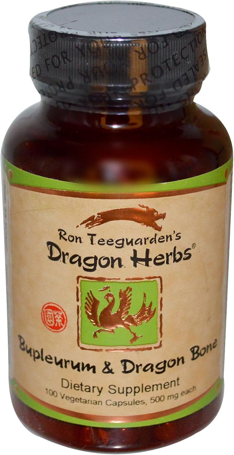 Dragon Herbs Bupleurum y Hueso de Dragón - 500 mg - 100 Cápsulas Vegetarianas