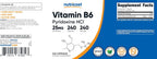 Nutricost Vitamin B6 (Pyridoxine HCl) 25mg, 240 Cápsulas - Sin OGM, Sin Gluten y Apto para Vegetarianos