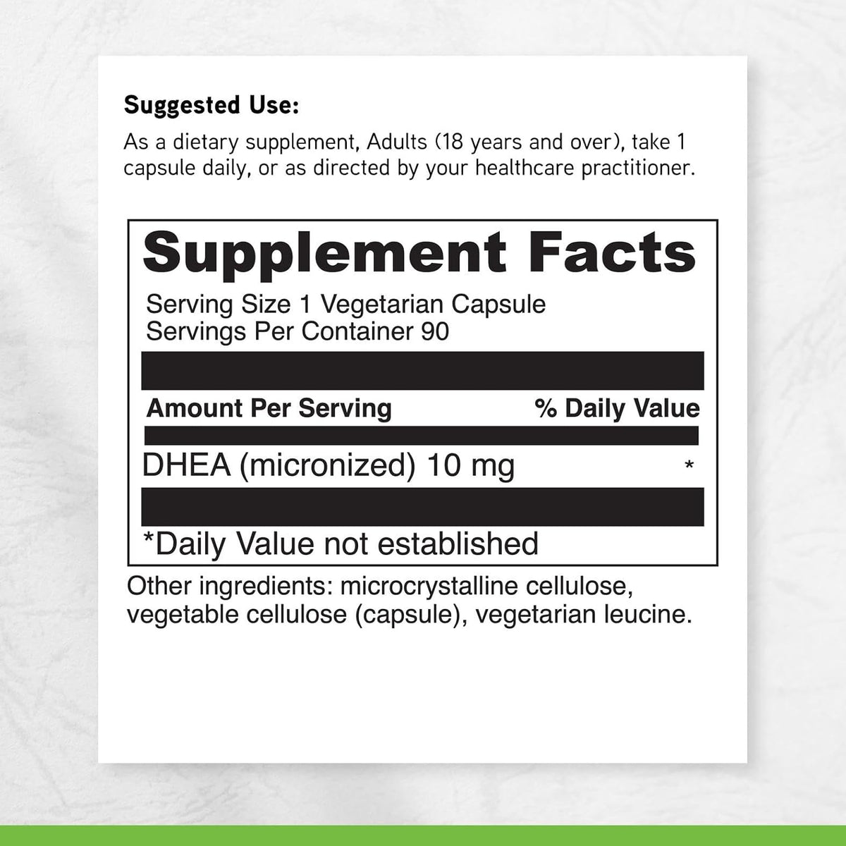DAVINCI Labs DHEA Micronizada 10 mg – 90 – Dosis: 10 mg por cápsula. – Image 6