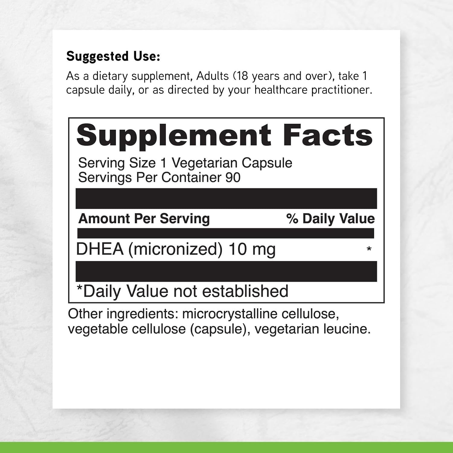 DAVINCI Labs DHEA Micronized 10 mg – 90 Vegetarian Capsules