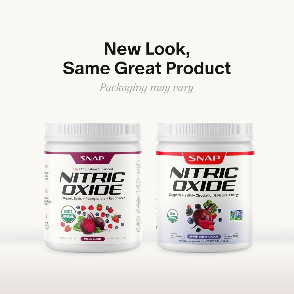 Snap Supplements Remolacha Orgánica en Polvo - Potenciador de Óxido Nítrico con Granada y Espinaca Roja - Sin Cafeína - 30 Servicios