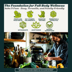 Saba N-Fuse™ Super Greens Powder – 50+ Superfoods, Probiotics, Digestive Enzymes & Adaptogens, 30 Servings