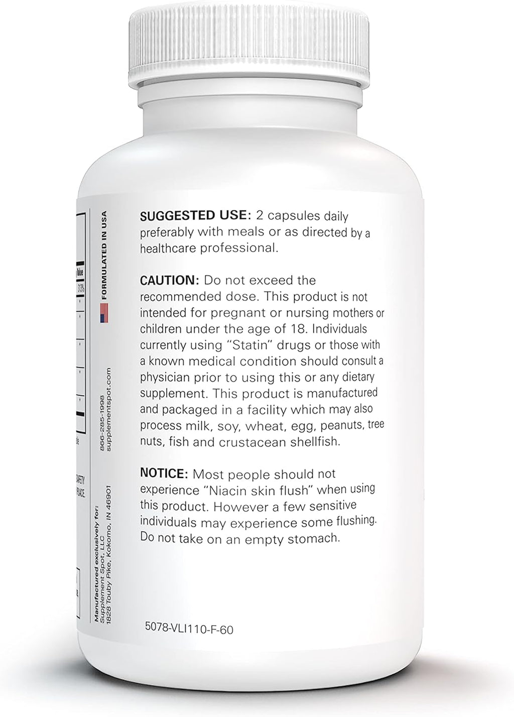 Choless Control Supplement – Vitamina B3, Beta Sitosterol, Niacina y Pimienta de Cayena – 60 Cápsulas
