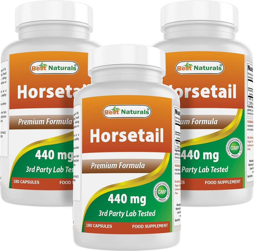 Best Naturals Cola de Caballo 440 mg, 180 Cápsulas