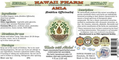 Hawaii Pharm Extracto Líquido de Amla Sin Alcohol (Emblica Officinalis) - 2 x 946 ml – Image 2