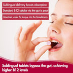 Nextdia Vitamina B12 10.000 mcg Metilcobalamina Sublingual - 180 Comprimidos Sabor Fresa