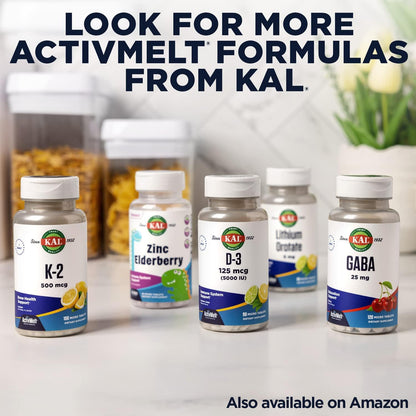 KAL Glutatión Reducido 90 Comprimidos ActivMelt, Antioxidante Alta Absorción, Sabor Naranja, Vegetariano – Image 6