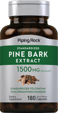 Piping Rock Extracto de corteza de pino, 180 cápsulas