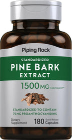 Piping Rock Extracto de corteza de pino, 180 cápsulas
