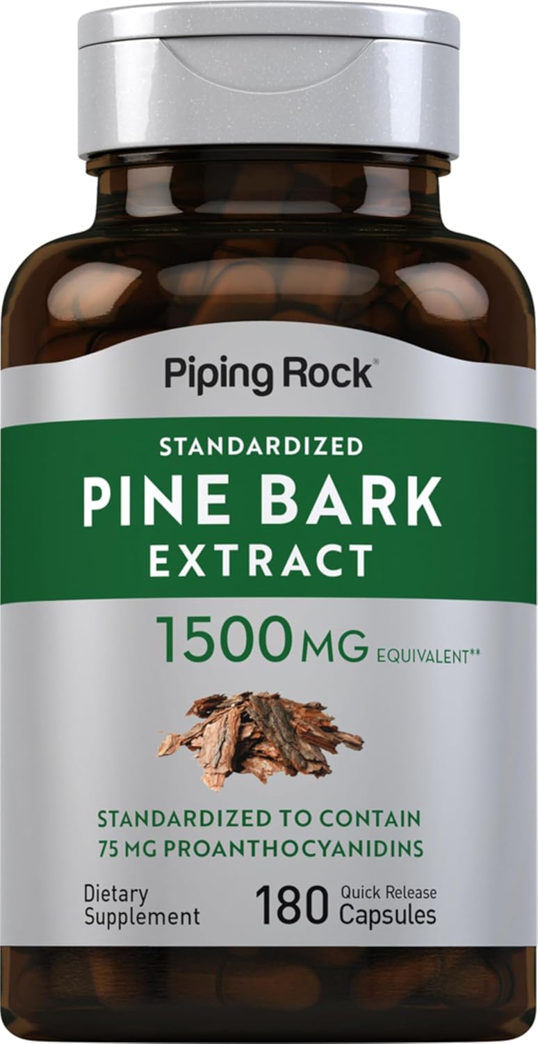Piping Rock Extracto de corteza de pino, 180 cápsulas