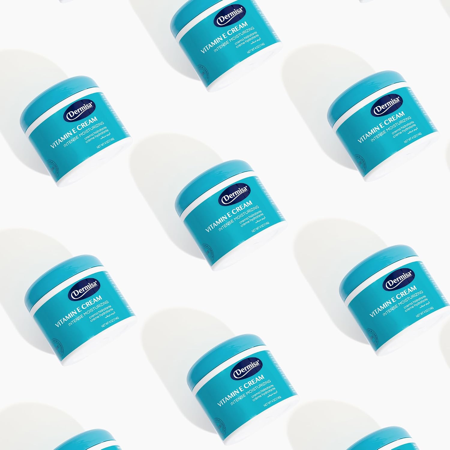 Dermisa Crema de Vitamina E con Manteca de Cacao, Colágeno, Elastina y Coenzima Q10 - Hidratante Intensa para Piel Seca y Madura, para Rostro y Cuerpo