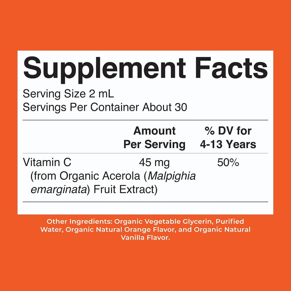MaryRuth's Gotas de Vitamina C Orgánica para Niños - A base de Acerola - 59 ml (2 oz)