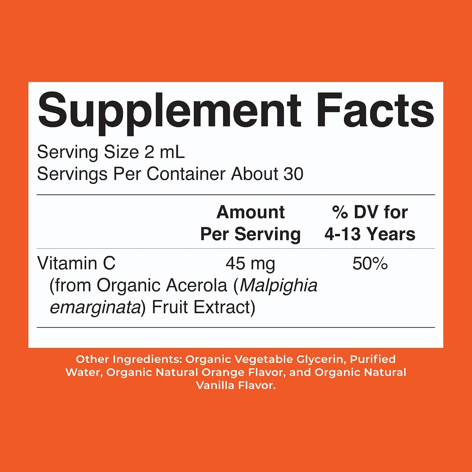 MaryRuth's Gotas de Vitamina C Orgánica para Niños - A base de Acerola - 59 ml (2 oz)