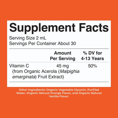 MaryRuth's Gotas de Vitamina C Orgánica para Niños - A base de Acerola - 59 ml (2 oz) – Image 10