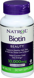 Natrol Biotina Máxima 10000 mcg, 100 comprimidos