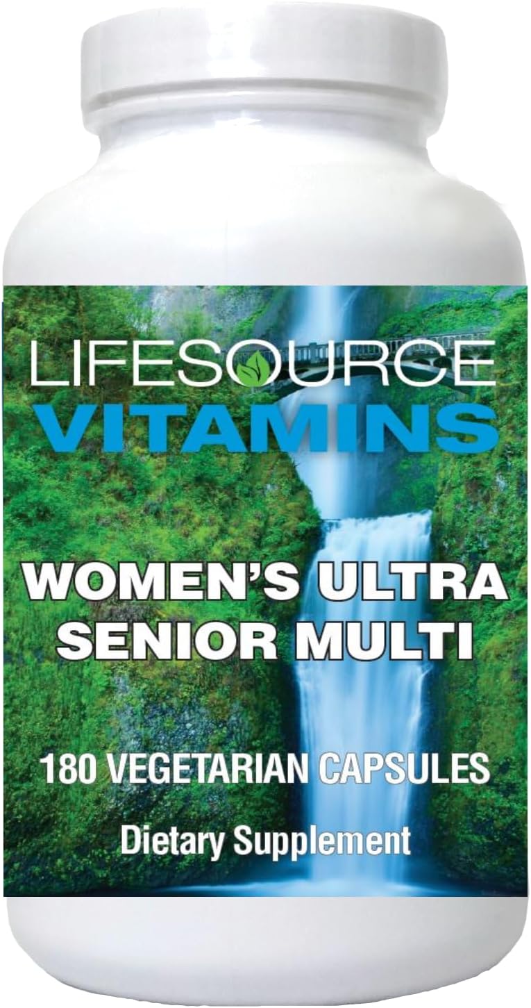 LifeSource Vitamins Multivitamínico Senior para Mujeres – Para Mujeres Mayores de 50 Años, 180 Cápsulas (60 Días)
