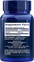 Life Extension Taurina 1.000 mg, 90 Cápsulas Vegetarianas (Paquete de 3)