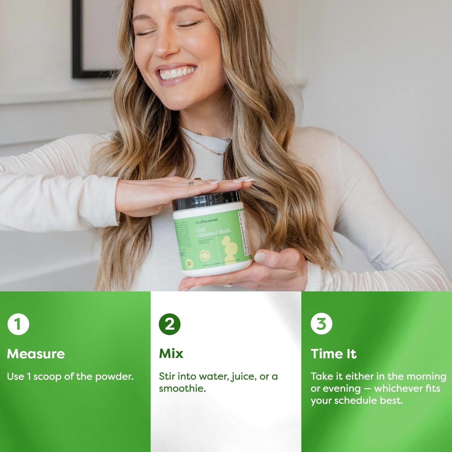 GutPersonal Gut Greens + Reds - Suplemento para la Salud Intestinal, 30 Dosis