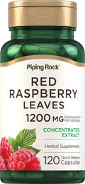 Piping Rock Cápsulas de Hoja de Frambuesa Roja, 120 Cápsulas