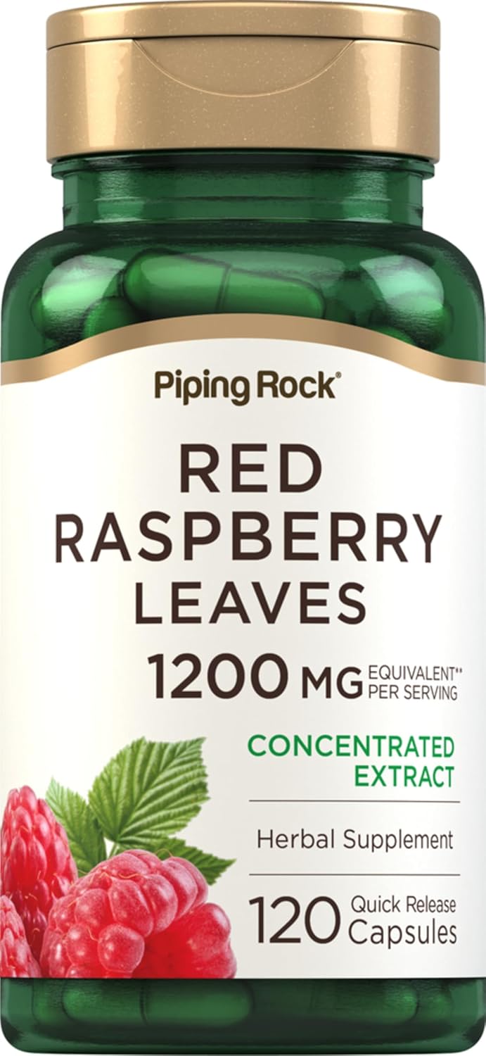 Piping Rock Cápsulas de Hoja de Frambuesa Roja, 120 Cápsulas