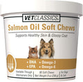 Vet Classics Aceite de Salmón para Perros y Gatos – Piel Sana y Pelaje Brillante – Omega 3, 6, 9, DHA, EPA – Soft Chews 90 uds